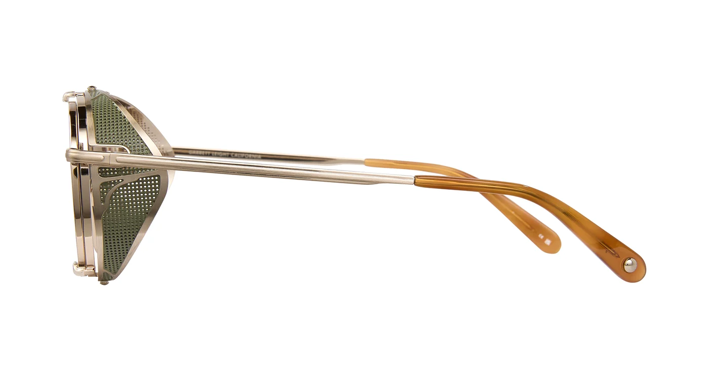 Garrett Leight Ocampo 7083 Brushed Gold - Ember Tortoise