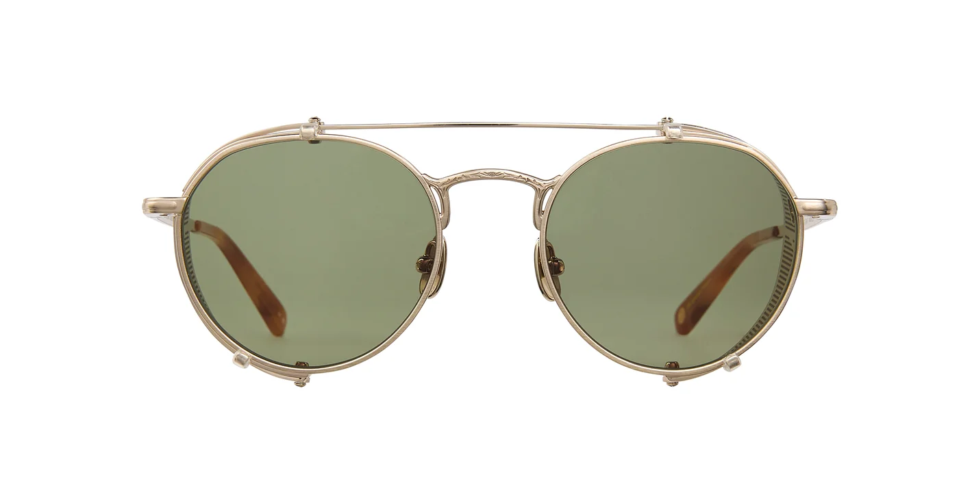 Garrett Leight Ocampo 7083 Brushed Gold - Ember Tortoise