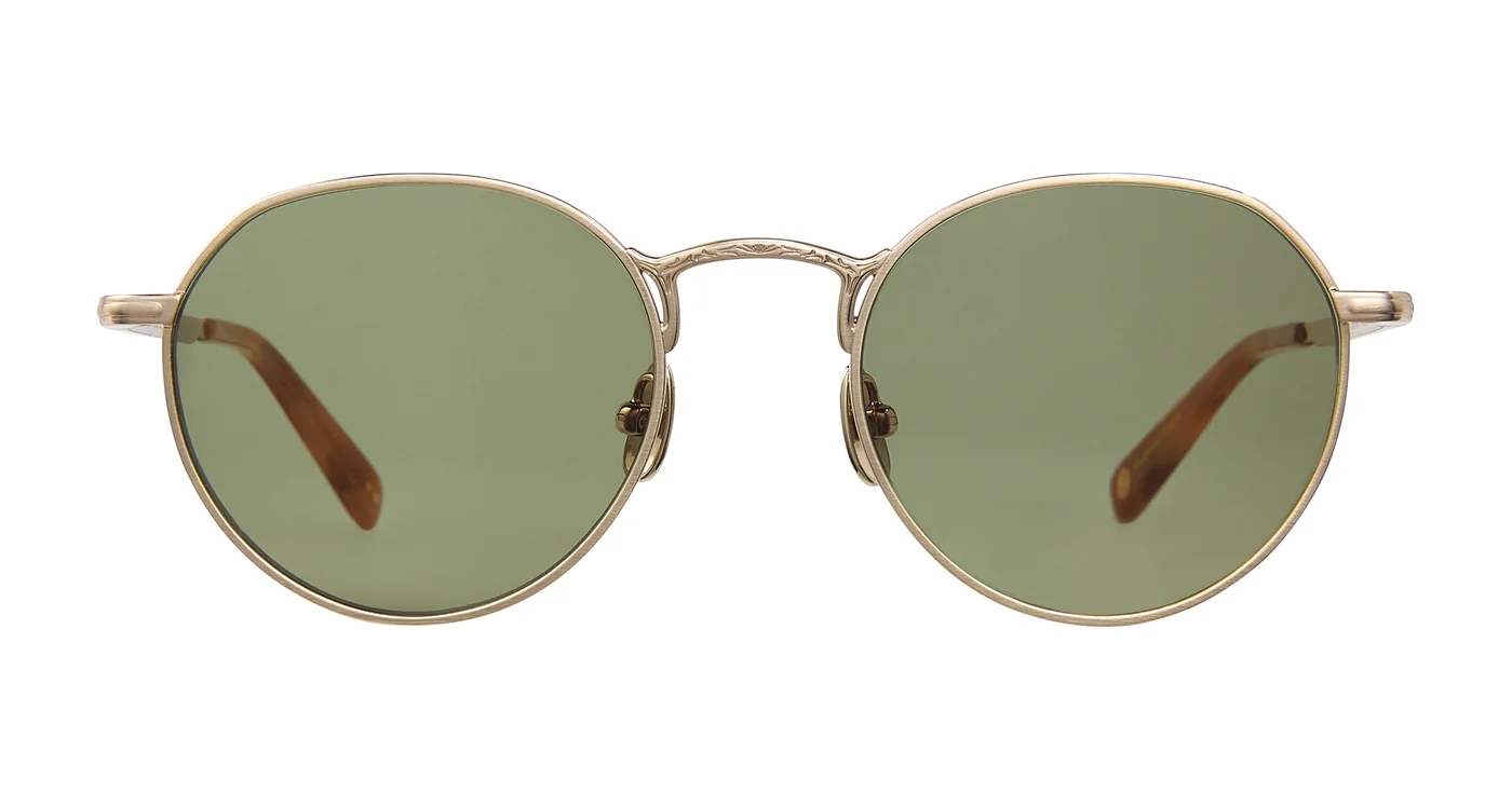 Garrett Leight Ocampo 7083 Brushed Gold - Ember Tortoise